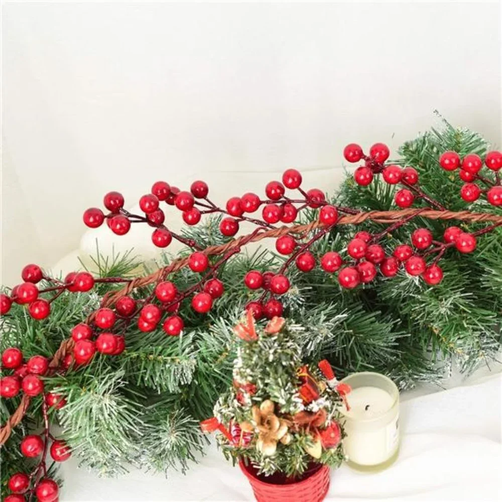 Red Berry Christmas Garland, 6FT Artificial Garland Indoor Outdoor Decoration